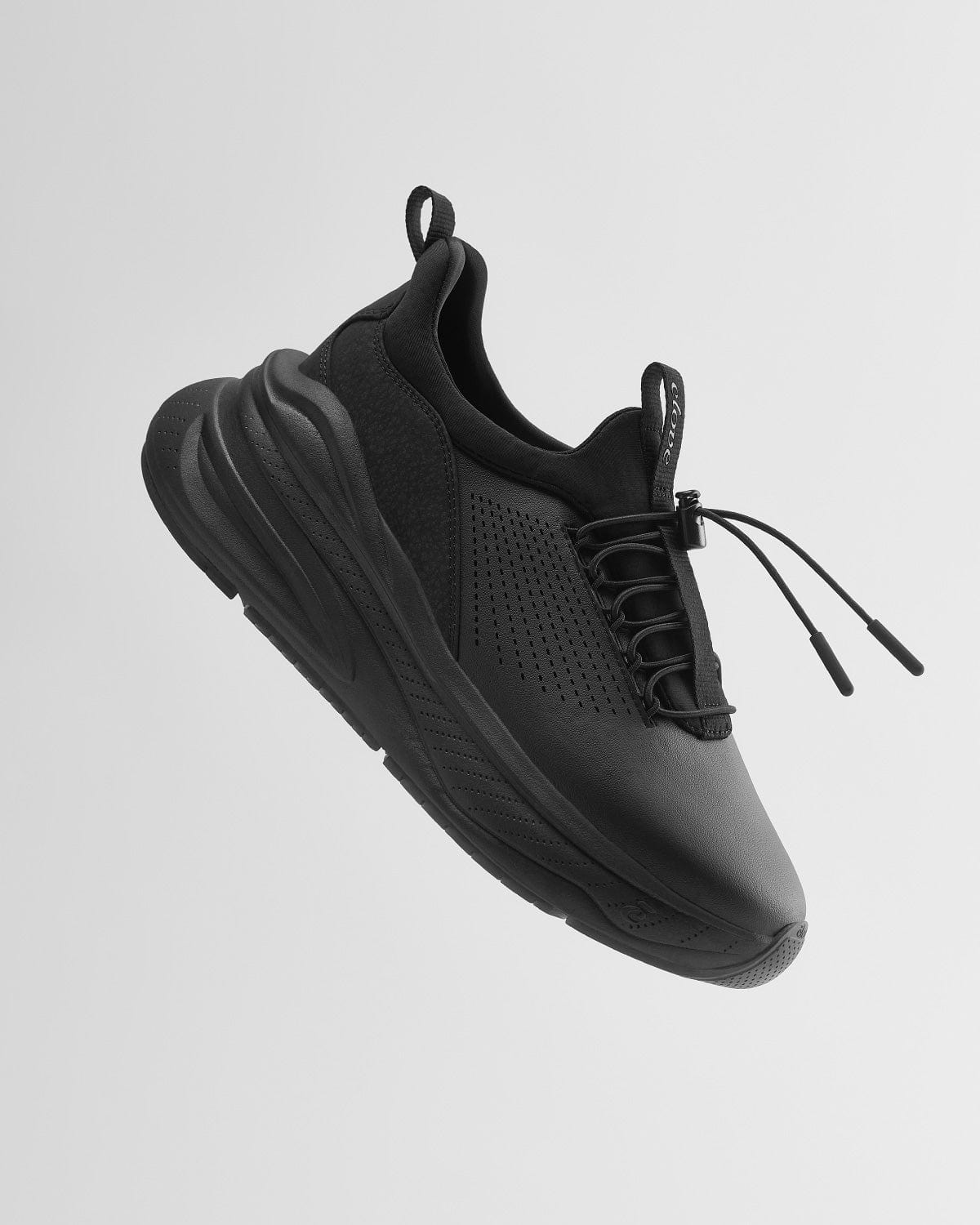 forte-all-black-option_Side_Air_View_White_Background_Clarino_Material_Laces