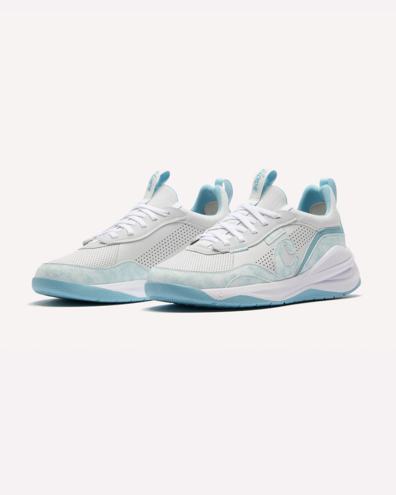 Strada - White / Brushed Aqua
