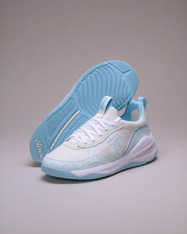 Strada - White / Brushed Aqua
